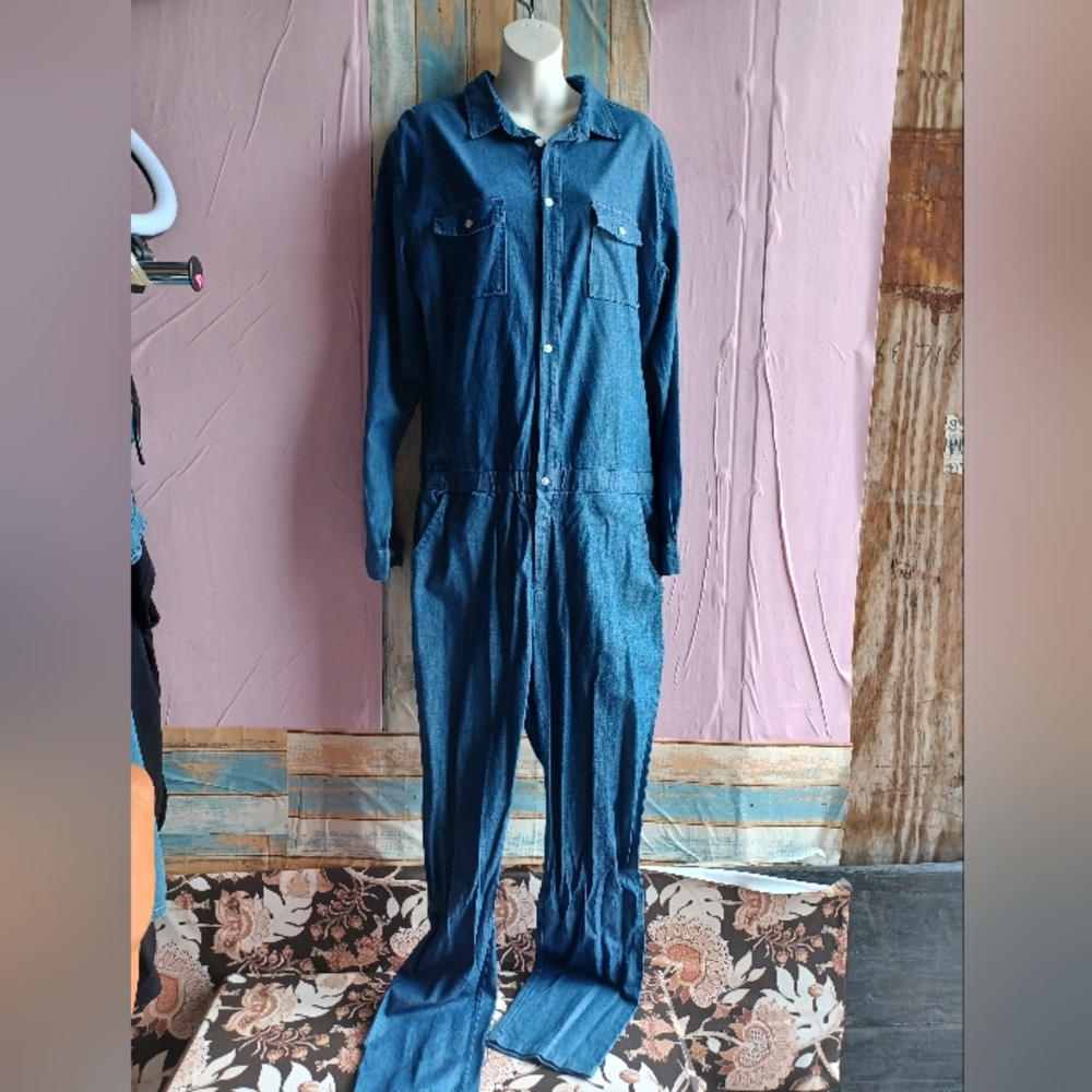Blue Denim Jumpsuit
